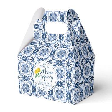 Lemon Positano Italian Blue Tile Favor Box