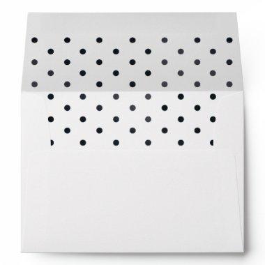 Lemon Return Address and Polka Dot Lined envelope