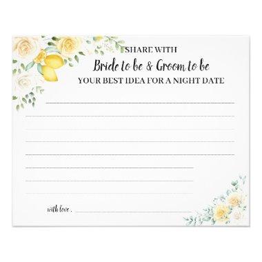 Lemon& Roses Share a Date Night Bridal Shower Invitations Flyer
