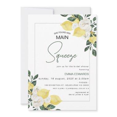 Lemon She Found Her Main Squeeze Bridal Shower Invitations