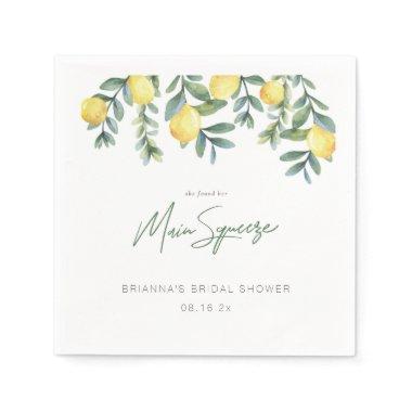 Lemon She Found Her Main Squeeze Bridal shower Napkins