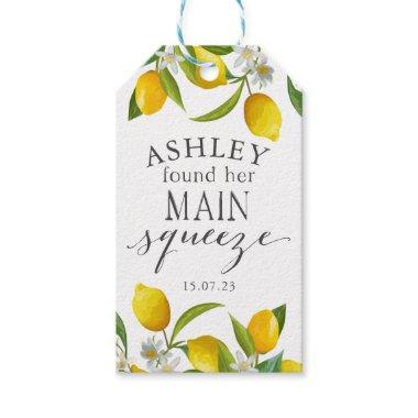 Lemon, she found her main squeeze favor bag gift tags