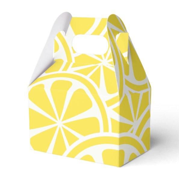 Lemon Slices Pattern Summer Party Favor Box