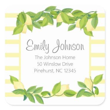 Lemon Theme Bridal Shower Address Label