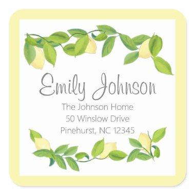 Lemon Theme  Address Sticker
