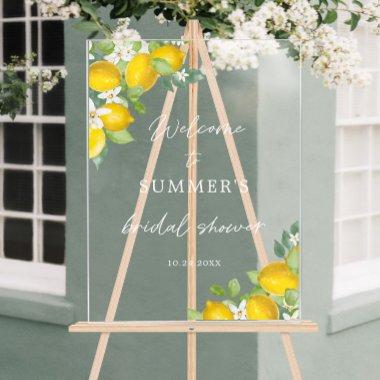 Lemon Theme  Welcome Acrylic Sign
