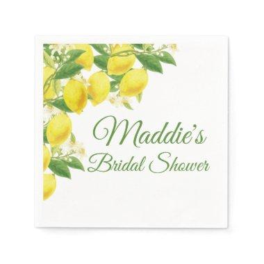 Lemon Theme Personalized Napkin