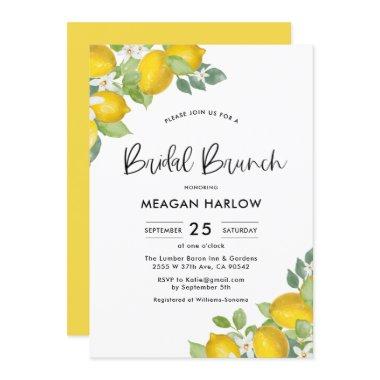 Lemon Theme Summer Bridal Brunch Shower Invitations