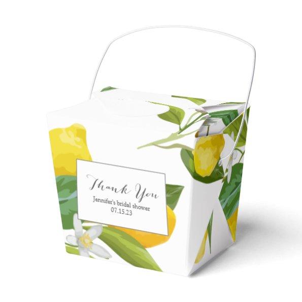 Lemon themed bridal shower favor favor box
