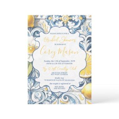 Lemon Tile Bridal Shower Invitations