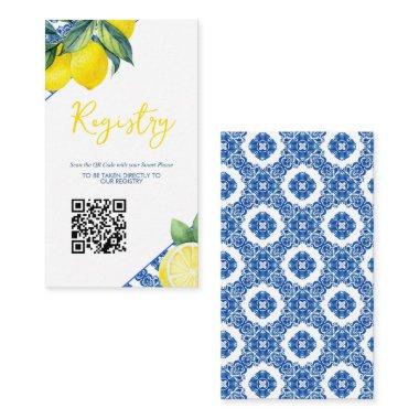 Lemon Tile  Registry QR Enclosure