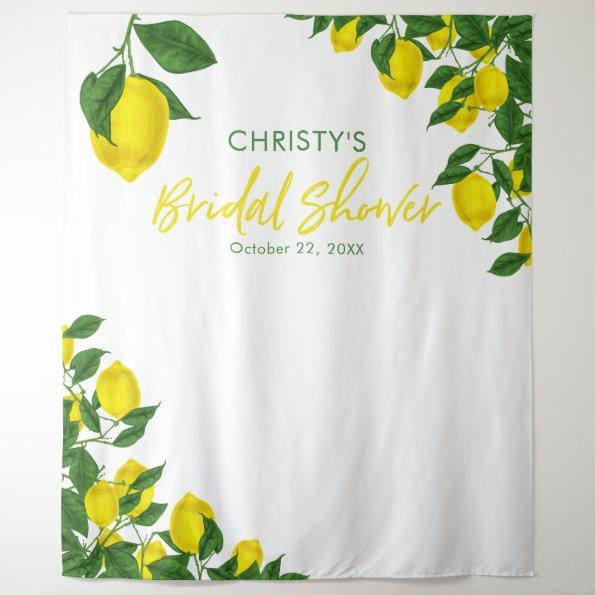 Lemon Watercolor Bridal Shower Backdrop