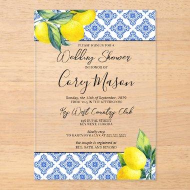 Lemon Wedding Shower Acrylic