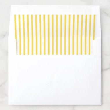 Lemon Yellow and white stripes envelope liner