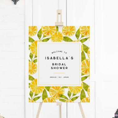 Lemon Yellow Bridal Shower Welcome Sign