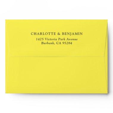 Lemon Yellow Modern Custom Wedding 5.2.25 Envelope