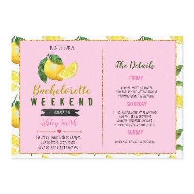 Lemonade bachelorette Itinerary