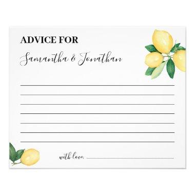 Lemons Advice for Couple Bridal Shower Invitations Flyer