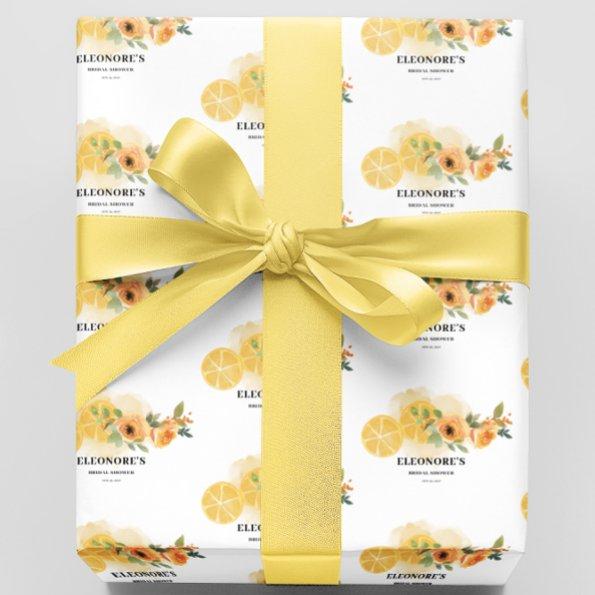 Lemons and Flowers  Wrapping Paper