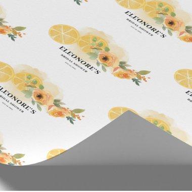 Lemons and Flowers  Wrapping Paper