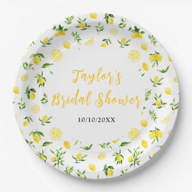 Lemons and Foliage  Paper Plates