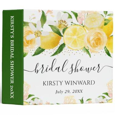 Lemons and White Flowers  Photo Album 3 Ring Binder