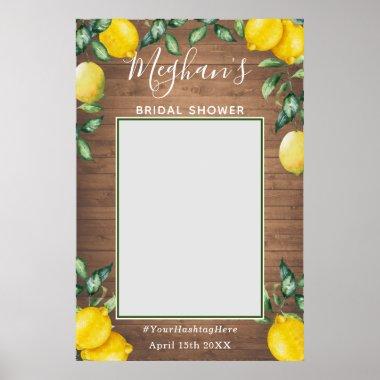 Lemons and Wood Bridal Shower Photo Booth Poster