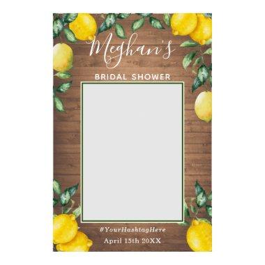 Lemons and Wood Bridal Shower Photo Booth Poster