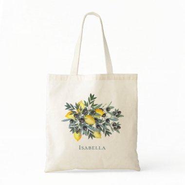 Lemons | Black Olives Bouquet Bridesmaid Tote Bag