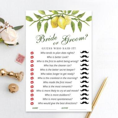 Lemons Blossom Greenery Chic  Game