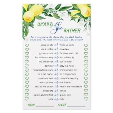 Lemons Blossom Greenery Chic  Game