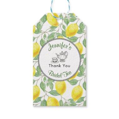 Lemons Branch and Tea  Thank You Gift Tags