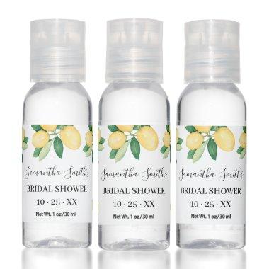 Lemons Bridal Shower Favor Hand Sanitizer