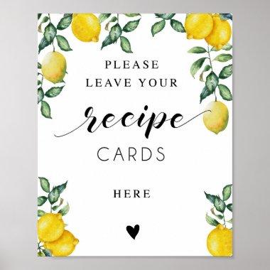 Lemons Bridal Shower sign Recipe Invitations Here