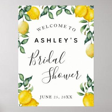 Lemons Bridal Shower welcome sign