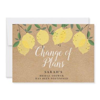 Lemons Change of Plans Bridal Shower Save The Date