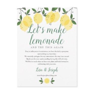 Lemons Change the Date Postponed Cancelled Photo Post