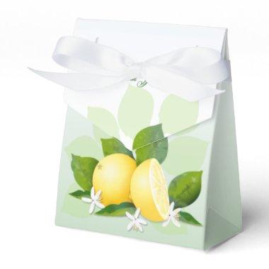 Lemons Citrus Fruit Botanical Favor Boxes