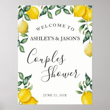 Lemons Couples Shower welcome sign