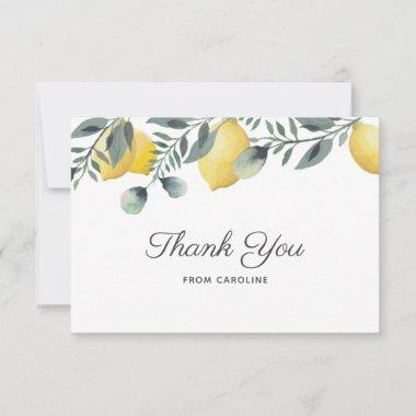 Lemons & Eucalyptus Bridal Shower Thank You Invitations