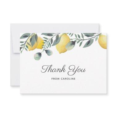 Lemons & Eucalyptus Bridal Shower Thank You Invitations