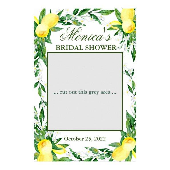Lemons Greenery Blossom  Photo Prop Poster