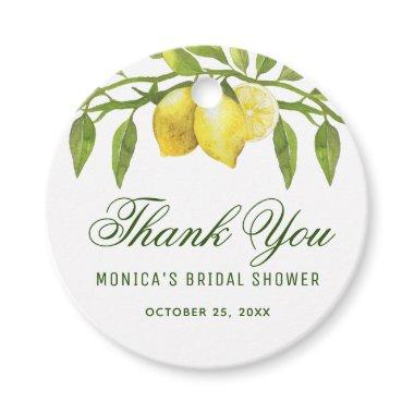 Lemons & Greenery Chic  Thank You Favor Tags