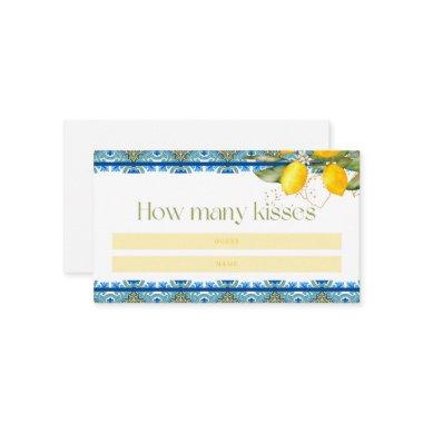 Lemons Italian Tiles Summer Bridal Shower Kisses Enclosure Invitations