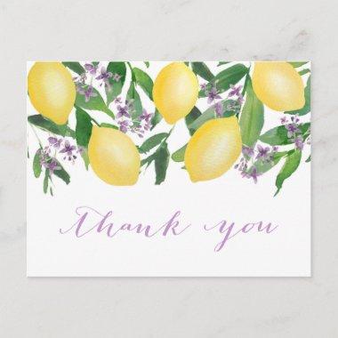 Lemons Lavender Bridal Shower Thank You PostInvitations