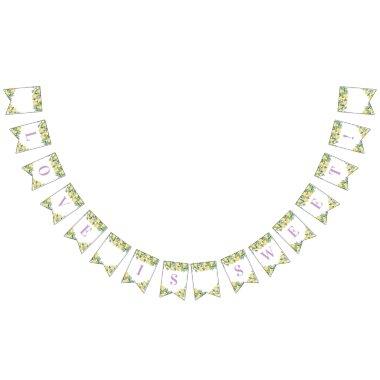 Lemons Lavender Citrus Wedding Shower Party Bunting Flags