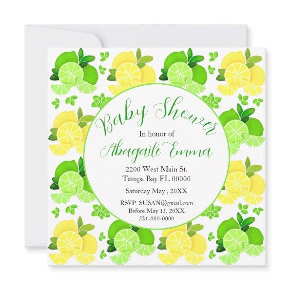 Lemons limes sunny citrus Baby Shower