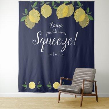 Lemons Main Squeeze  Blue Photo Prop Tapestry