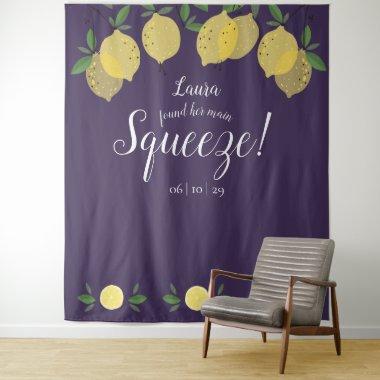 Lemons Main Squeeze Bridal Shower Purple Backdrop