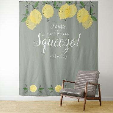 Lemons Main Squeeze Green Bridal Shower Backdrop